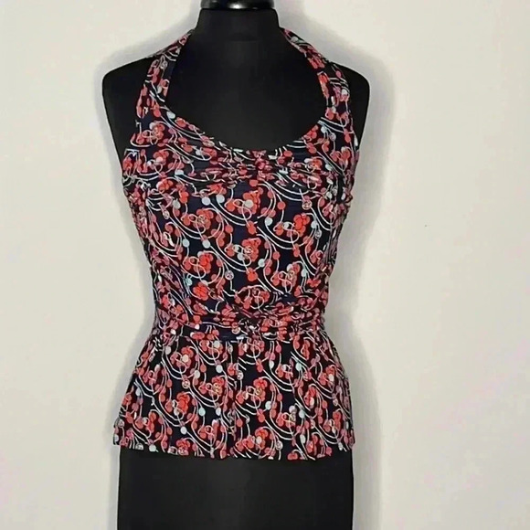 Anthropologie Ric Rac Halter Cherry Blouse NWT XS - Picture 1 of 6